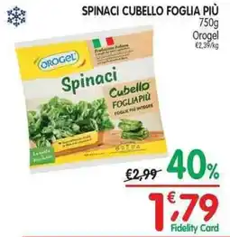 D'Ambros Spinaci cubello foglia più Orogel offerta