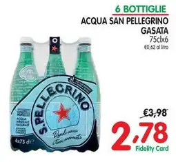 D'Ambros 6 bottiglie acqua SAN PELLEGRINO GASATA offerta