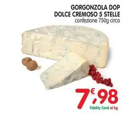 D'Ambros Gorgonzola dop dolce cremoso 5 stelle offerta
