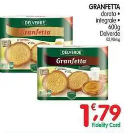 D'Ambros GRANFETTA dorata integrale Delverde offerta