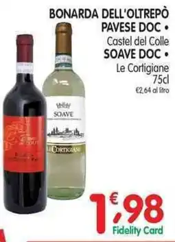 D'Ambros Bonarda dell'oltrepò pavese DOC - soave DOC Le Cortigiane offerta