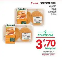 D'Ambros 2 conf. cordon bleu Amadori offerta