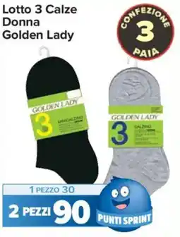 Carrefour Express Lotto 3 Calze Donna Golden Lady offerta