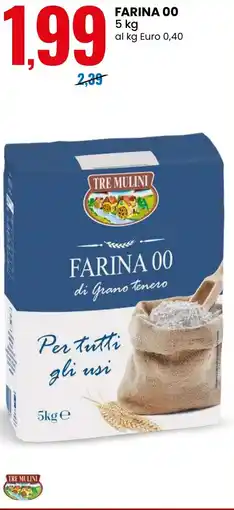 Eurospin Tre mulini farina 00 offerta
