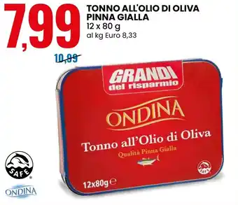Tonno all'olio di oliva pinna gialla