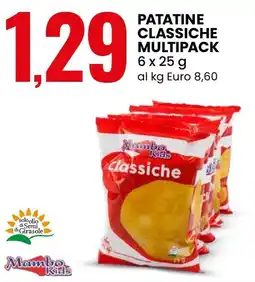 Eurospin Mambo kids patatine classiche multipack offerta