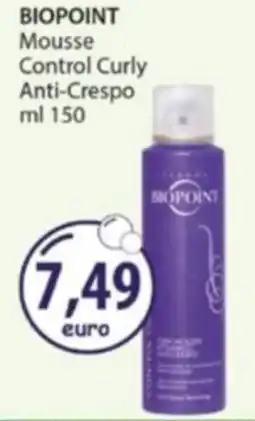 Acqua & Sapone BIOPOINT Mousse Control Curly Anti-Crespo offerta