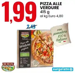 Eurospin Tre mulini pizza alle verdure offerta