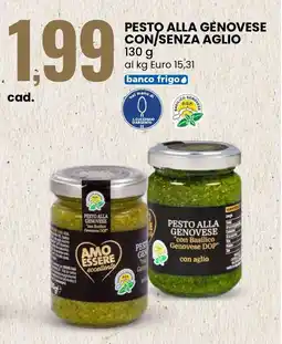Eurospin Amo essere eccellente pesto alla genovese con/senza aglio offerta