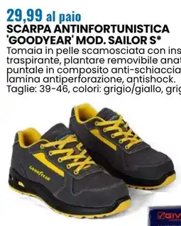 Eurospin Scarpa antinfortunistica 'goodyear' mod. sailors offerta