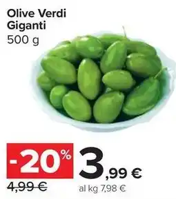 Carrefour Market Olive Verdi Giganti offerta