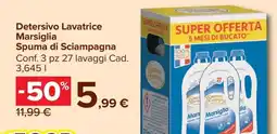Carrefour Market Detersivo Lavatrice Marsiglia Spuma di Sciampagna offerta