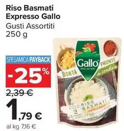 Carrefour Market Riso Basmati Expresso Gallo offerta