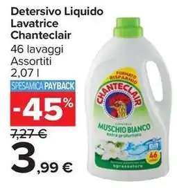 Carrefour Market Detersivo Liquido Lavatrice Chanteclair offerta