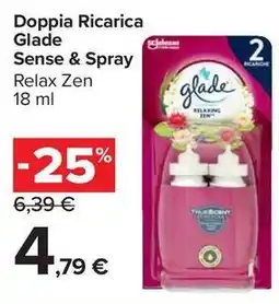 Carrefour Market Doppia Ricarica Glade Sense & Spray Relax Zen offerta