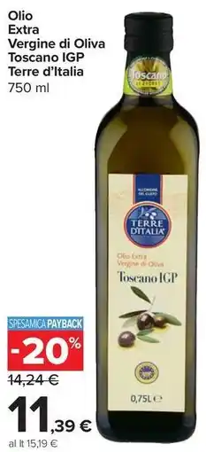 Carrefour Market Olio Extra Vergine di Oliva Toscano IGP Terre d'Italia offerta