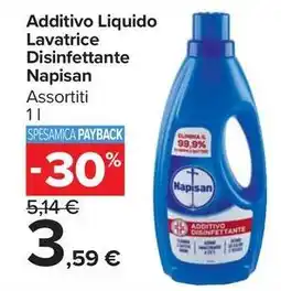 Carrefour Market Additivo Liquido Lavatrice Disinfettante Napisan offerta