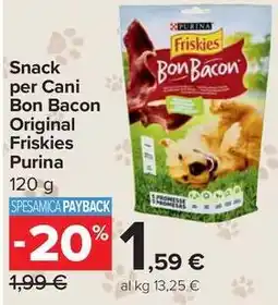 Carrefour Market Snack per Cani Bon Bacon Original Friskies Purina offerta