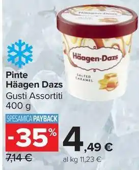 Carrefour Market Pinte Häagen Dazs offerta