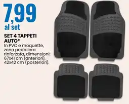 Eurospin Set 4 tappeti auto offerta