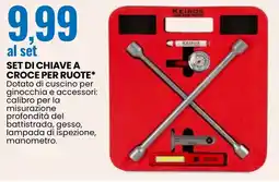 Eurospin Set di chiave a croce per ruote offerta
