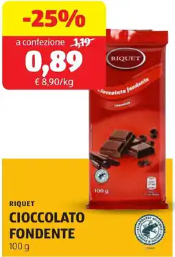 ALDI Riquet cioccolato fondente offerta