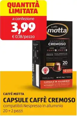 ALDI Caffè motta capsule caffè cremoso offerta