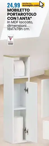 Eurospin Mobiletto portarotolo con1 anta offerta