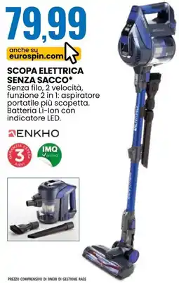 Eurospin Scopa elettrica senza sacco offerta