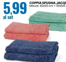 Eurospin Coppia spugna jacquard melange offerta