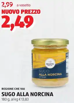 ALDI Regione che vai sugo alla norcina offerta