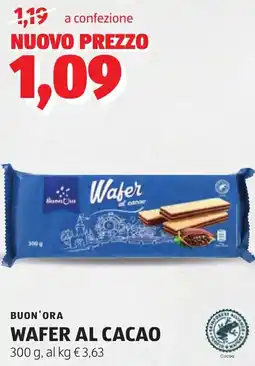 ALDI Buon'ora wafer al cacao offerta