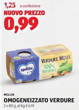ALDI Mellin omogeneizzato verdure offerta