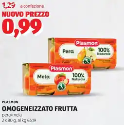 ALDI Plasmon omogeneizzato frutta offerta