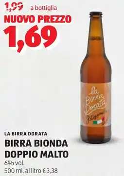 ALDI La birra dorata birra bionda doppio malto offerta