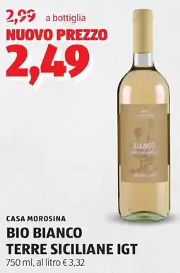 ALDI Casa morosina bio bianco terre siciliane IGT offerta