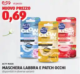 ALDI Acty mask maschera labbra e patch occhi offerta
