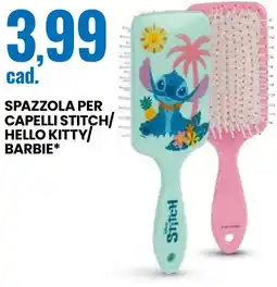 Eurospin Spazzola per capelli stitch/ hello kitty/ barbie offerta