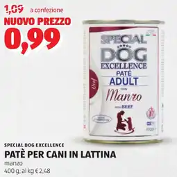 ALDI Special dog excellence patè per cani in lattina offerta