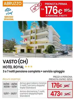 Eurospin Vasto (ch) hotel royal offerta