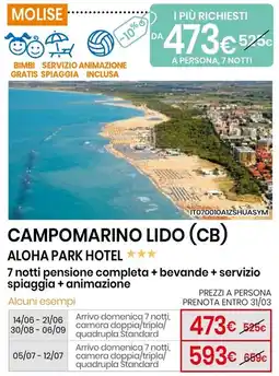 Eurospin Campomarino lido (cb) aloha park hotel offerta