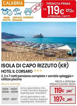 Eurospin Isola di capo rizzuto (kr) hotel il corsaro offerta