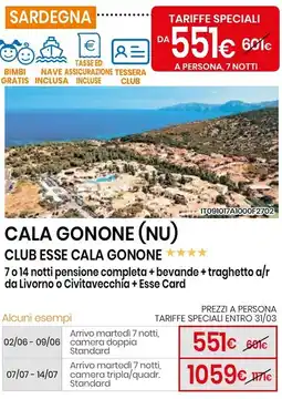 Eurospin Cala gonone (nu) club esse cala gonone offerta