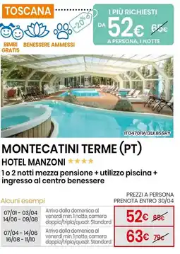 Eurospin Montecatini terme (pt) hotel manzoni offerta