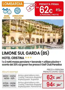 Eurospin Limone sul garda (bs) hotel cristina offerta