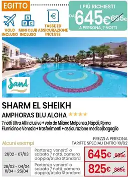 Eurospin Sharm el sheikh amphoras blu aloha offerta