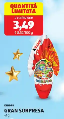 ALDI Kinder gran sorpresa offerta