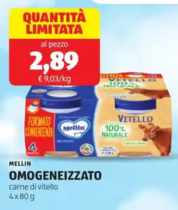 ALDI Mellin omogeneizzato offerta