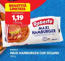 ALDI Roberto maxi hamburger con sesamo offerta