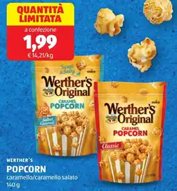 ALDI Werther's popcorn offerta